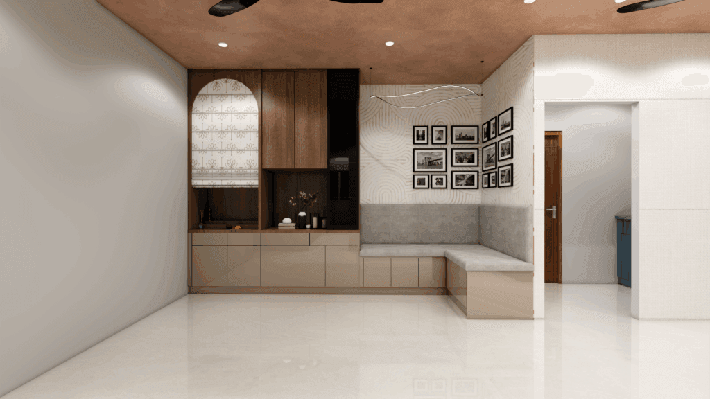 Defining 2026 Homes | Untold Concepts – Luxury Interior Designers in Chennai Scandinavian-style living room with light wood furniture, neutral tones, and minimalist décor
