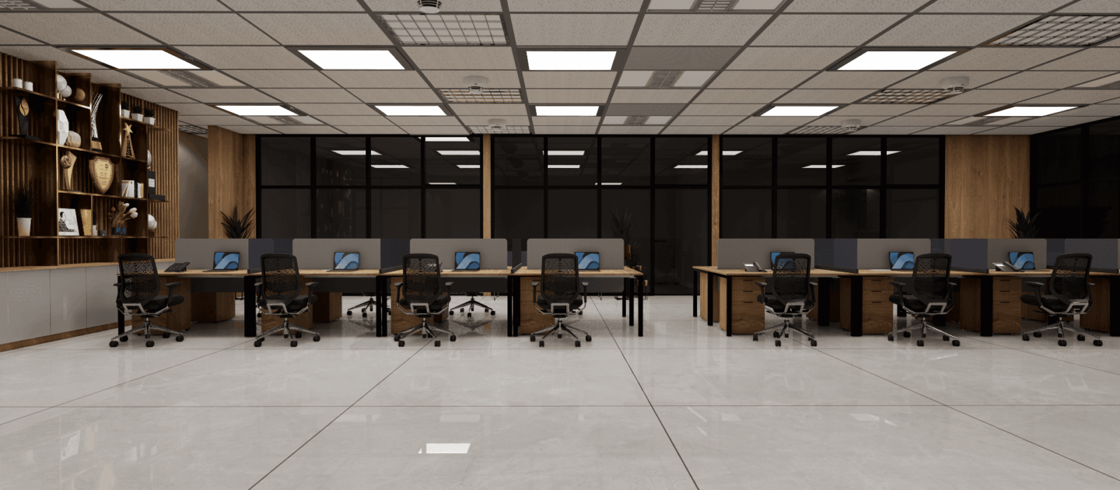 2 (1) Commercial Place for Restaurant with Green Premium interior work