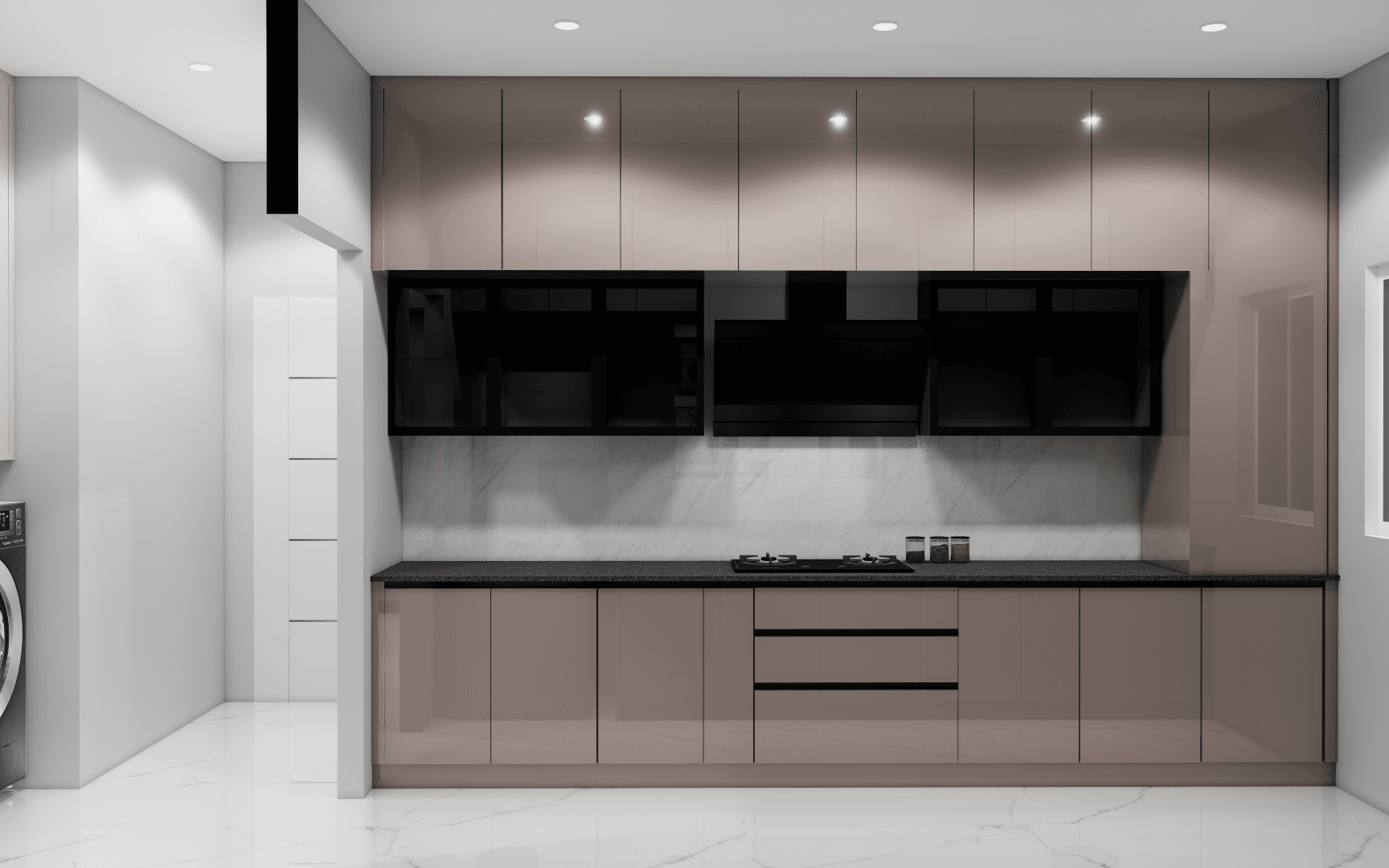 KITCHEN HOB SIDE OPTION 1 Modular Kitchen Designed by untold concepts