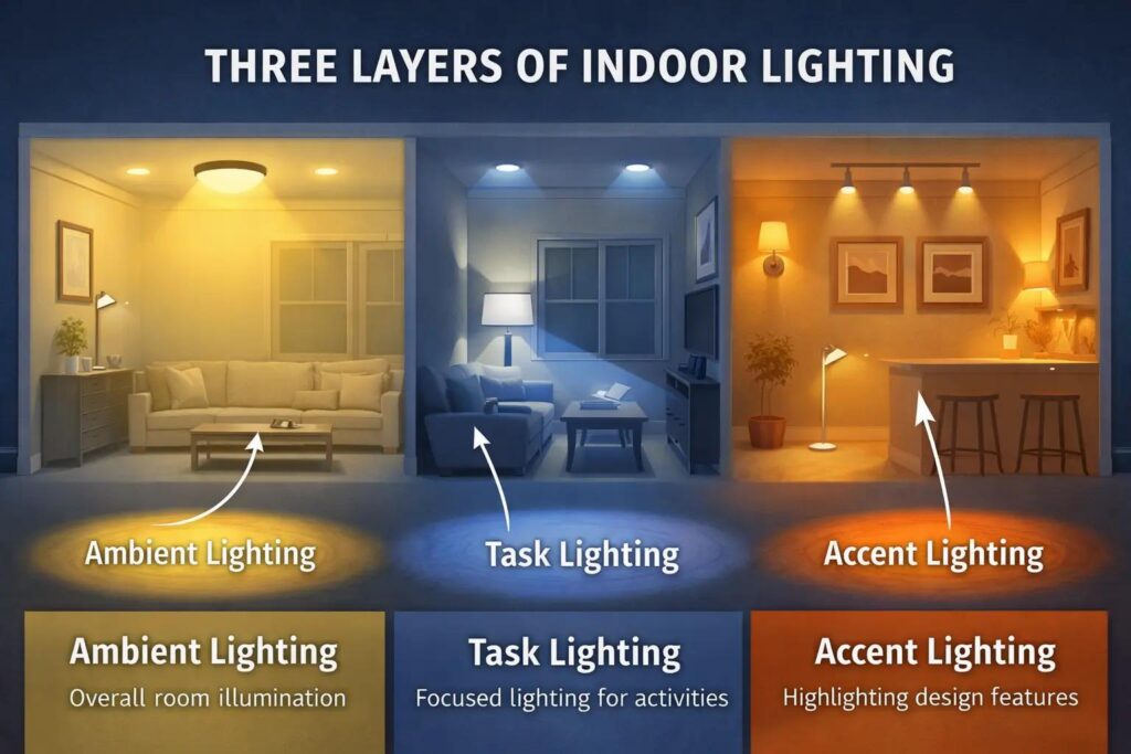 Layered Lighting in Interior Design: The stylish Home | Untold Concepts – Luxury Interior Designers in Chennai best interior designers in chennai